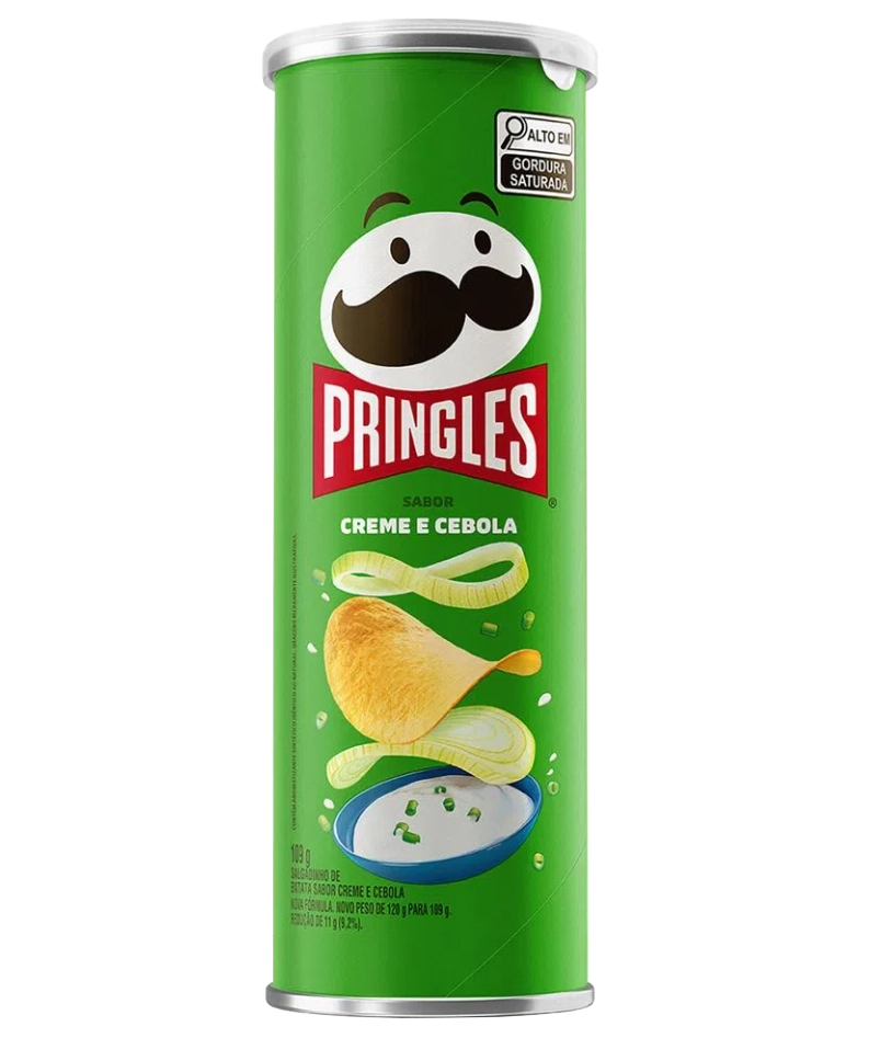 Salgadinho De Batata Creme E Cebola Pringles Tubo 128g