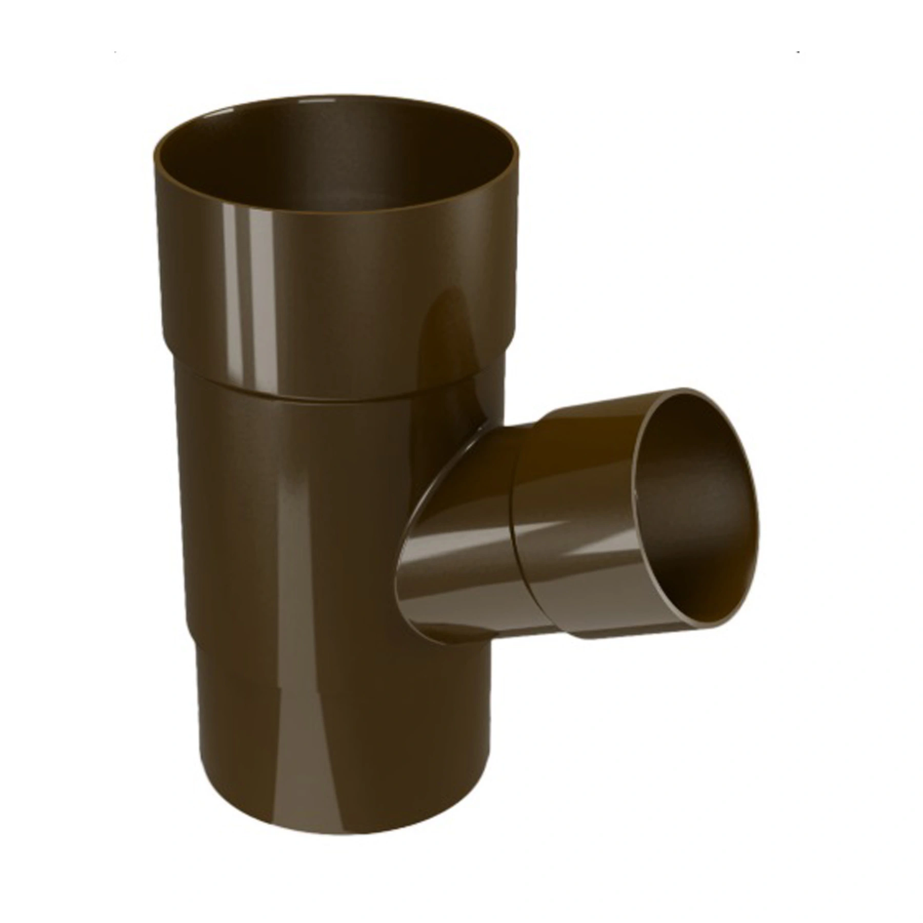 Junção 67° de Redução para Calha em PVC 80x50mm Marrom Odem