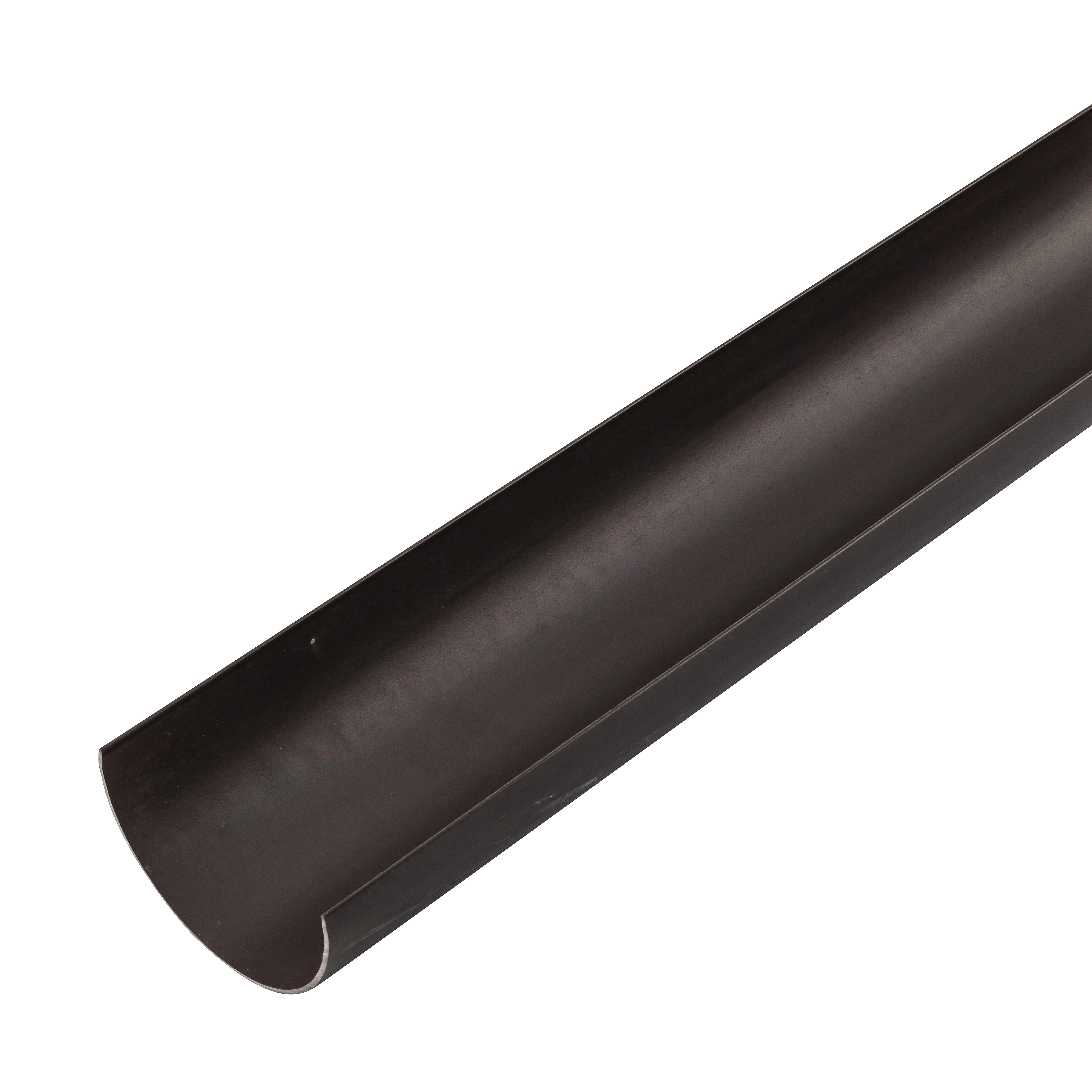 Calha para Telhado em PVC Classic Tubular Aberta Marrom 120mm Odem