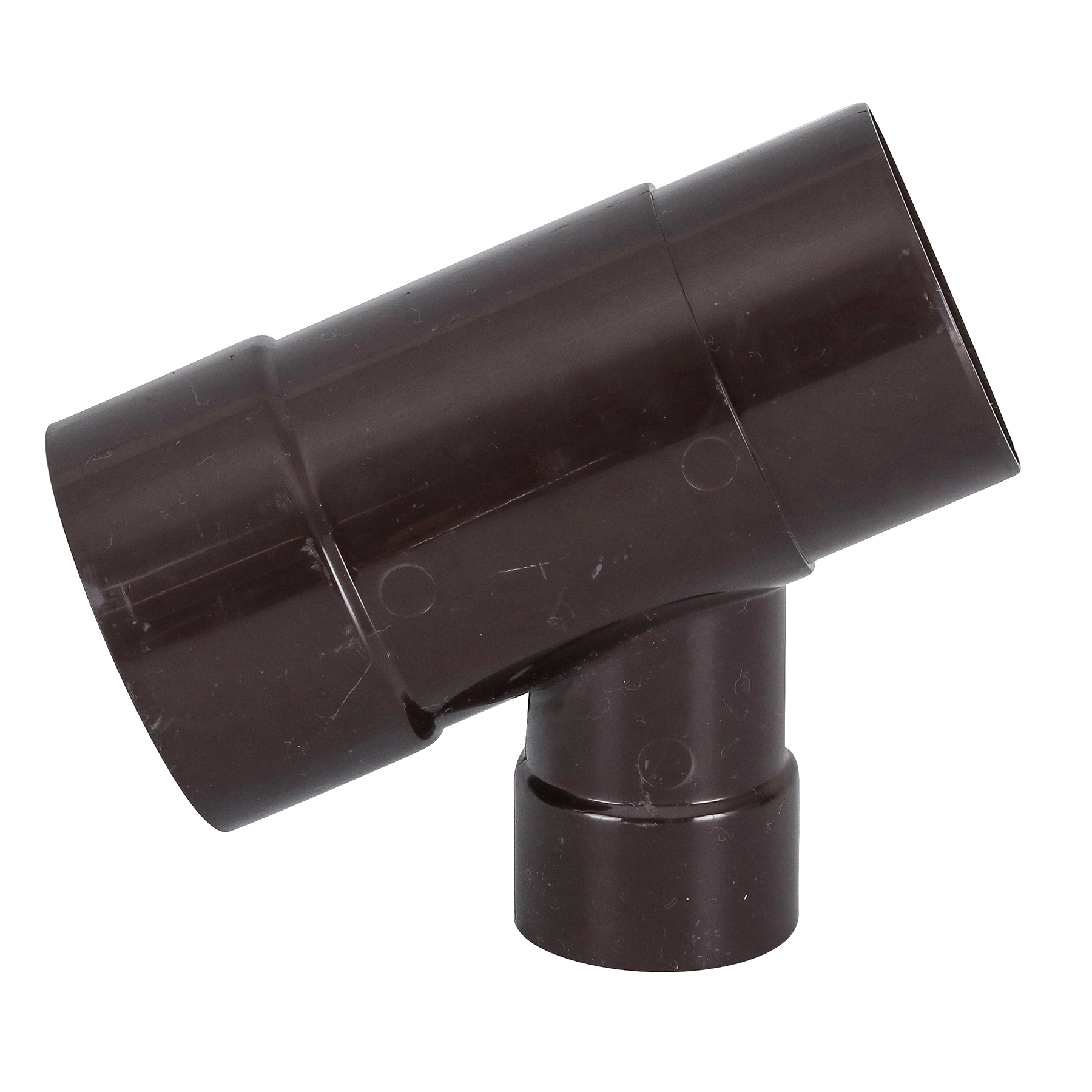 Junção 67° para Calha em PVC 16,9x8,5x19,1cm Marrom Odem