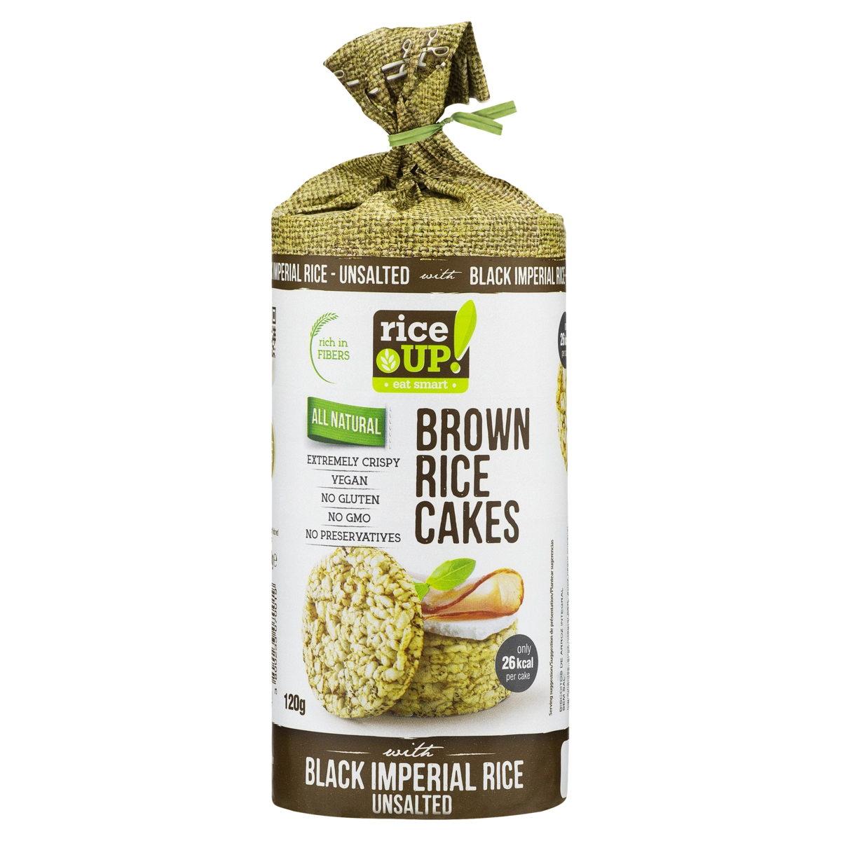 Biscoito De Arroz Sem Sal Integral Rice Up Pacote 120g