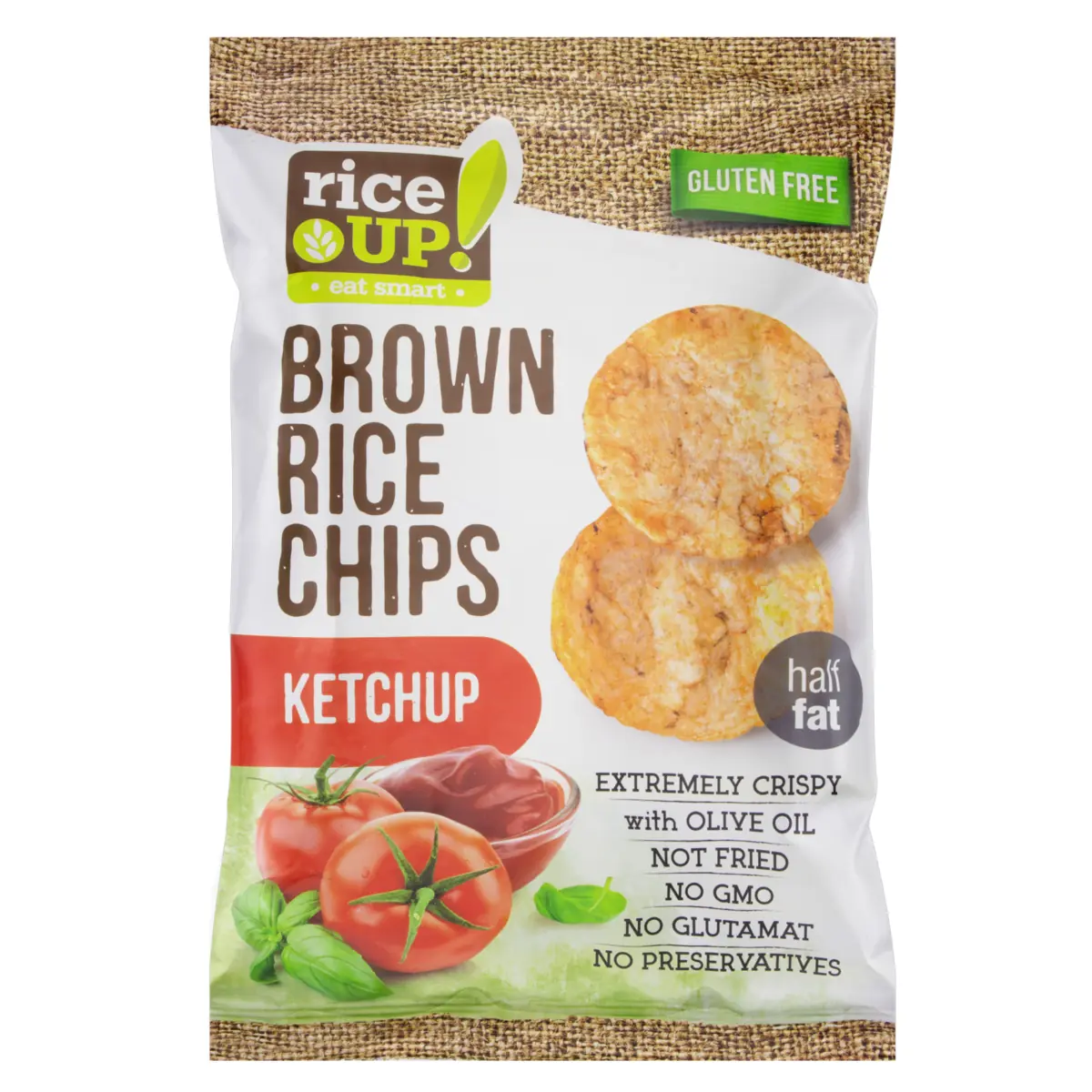 Chips De Arroz Ketchup Rice Up Pacote 60g