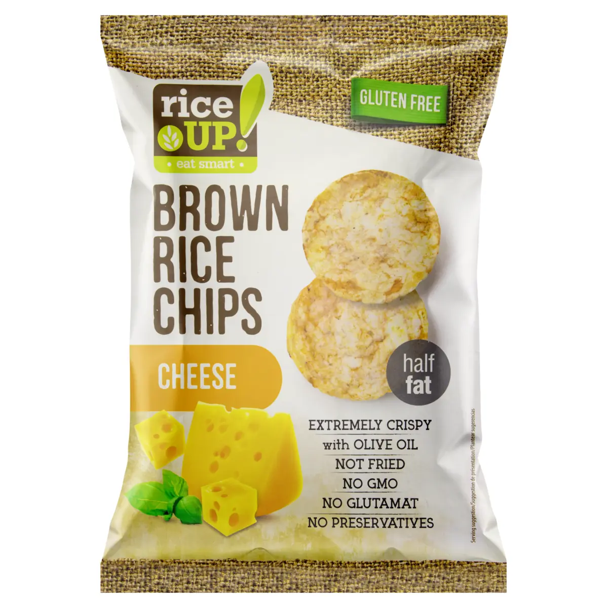 Chips De Arroz Queijo Rice Up Pacote 60g