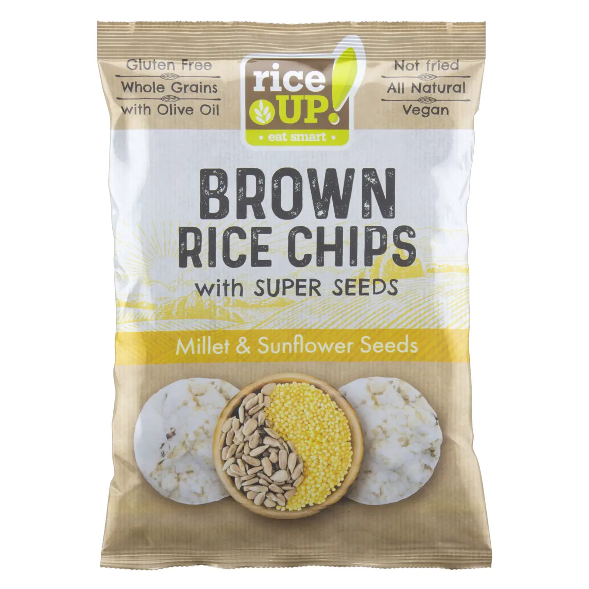 Chips De Arroz Integral Milho E Semente De Girassol Rice Up Pacote 60g