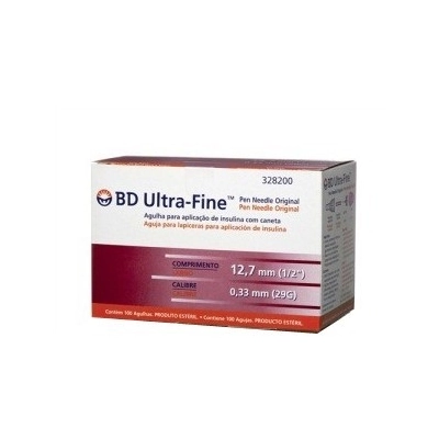 Agulha Bd Ultra Fine Para Caneta De Insulina 12,7mm