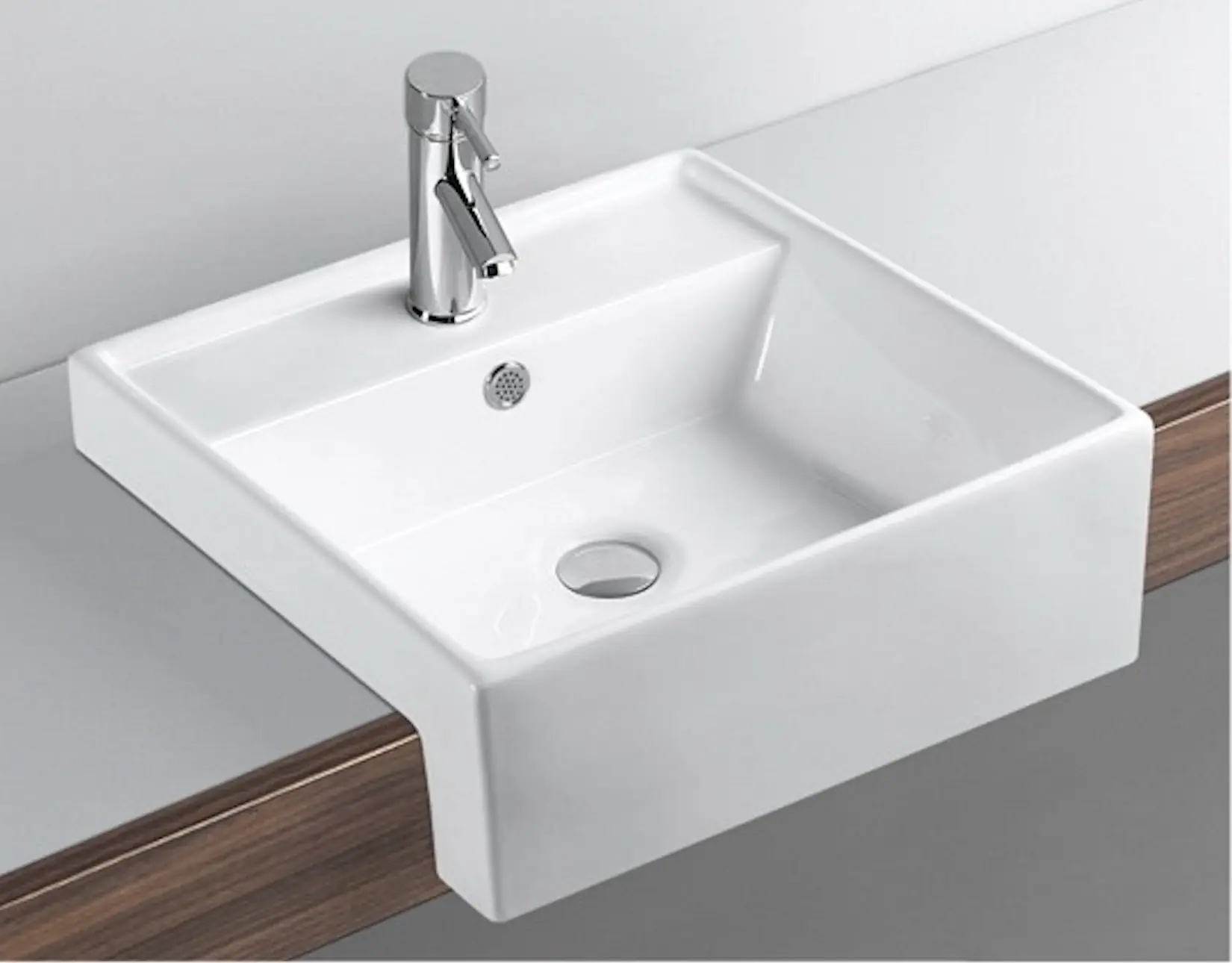 Cuba Semiencaixe Quadrada Louça Apoio Stella Branco Pex