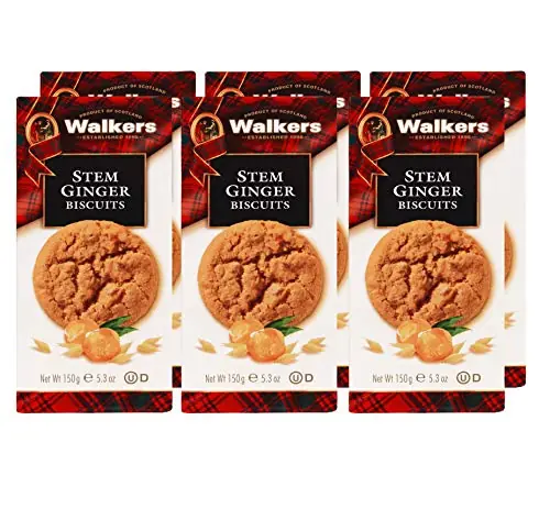 Biscoito Cookies WALKERS Com Pedaços De Gengibre 150g