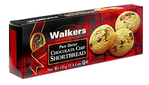 Biscoito Amanteigado Com Gotas De Chocolate Walkers Caixa 125g
