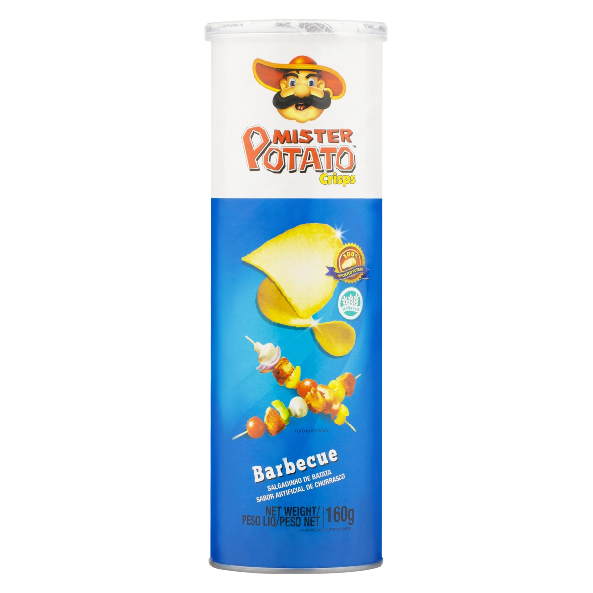 Salgadinho De Batata Churrasco Mister Potato Tubo 160g