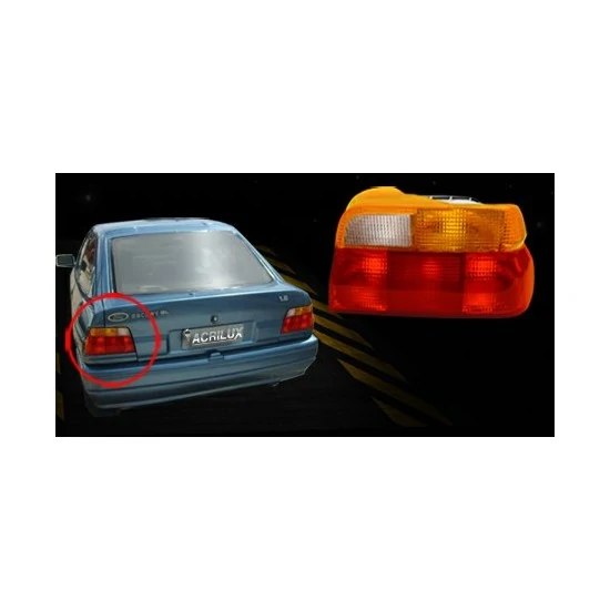 Lanterna Traseira FORD ESCORT/VERONA Lado Esquerdo Tricolor - ACRILUX 229011