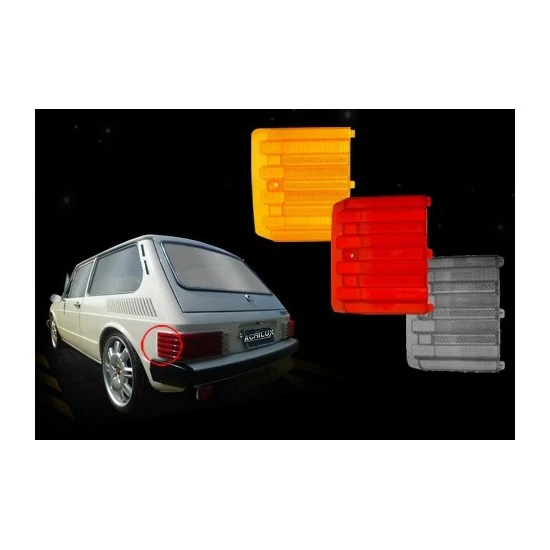 Lente Lateral da Lanterna Traseira VOLKSWAGEN BRASILIA Rubi - ACRILUX 086002