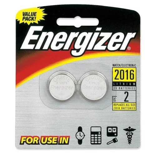 Energizer 2016 3v Lithium Button Cell Battery Retail Pack 2 Pack
