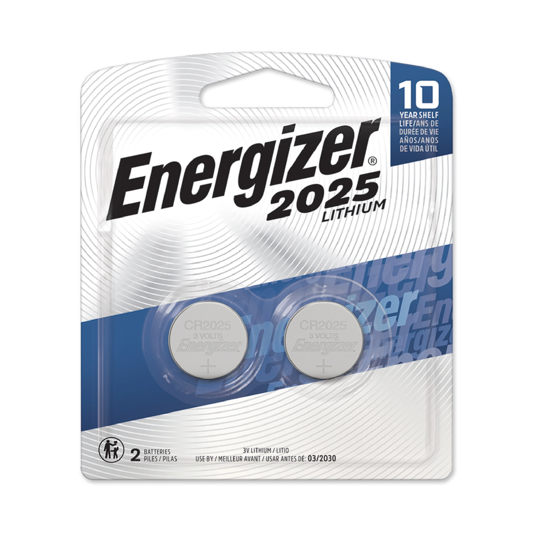 Bateria CR 2025 Lítio Energizer 2 unidades