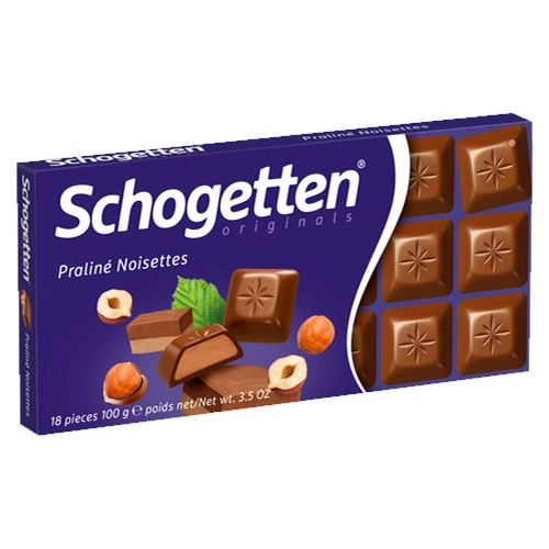 Chocolate Ao Leite Com Recheio De Creme De Avelãs Schogetten Caixa 100g