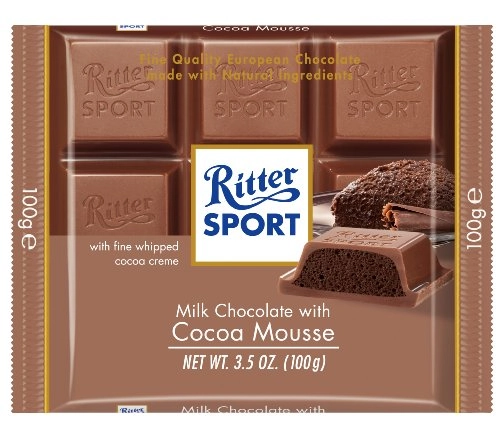 Ritter Sport Milk Chocolate With Cocoa Mousse, 3.5 Ounce Pack Of 11