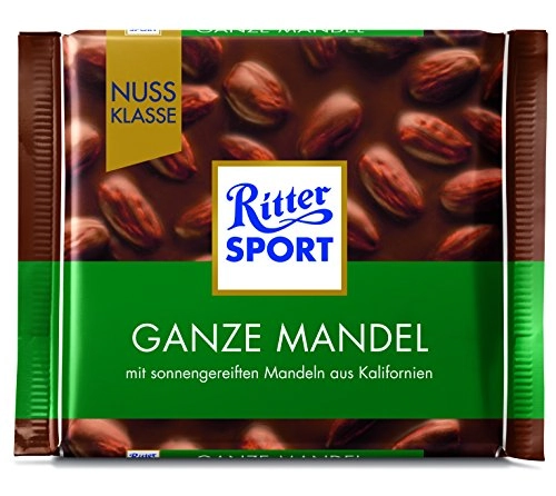 Ritter Sport Nut Class Whole Almond 100g Milk Chocolate With Whole Almonds