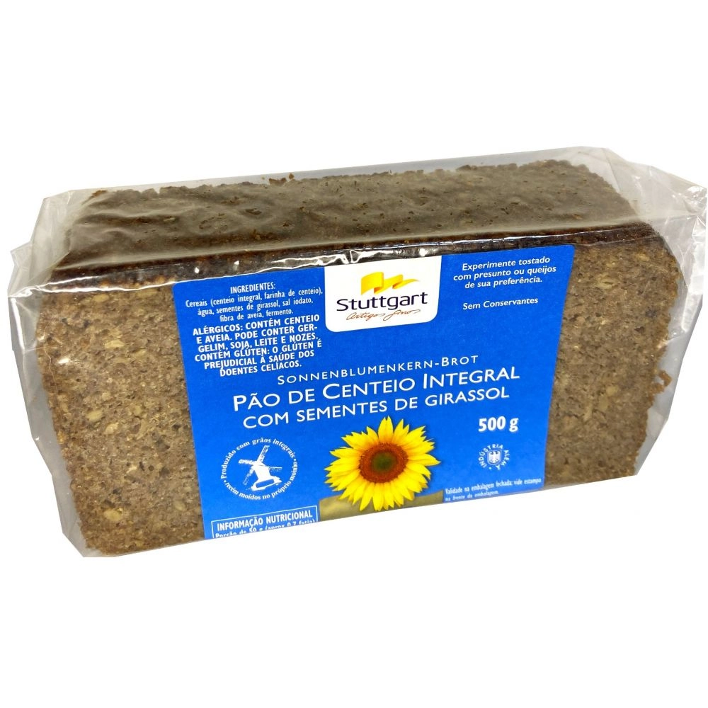 Pão Integral Centeio Com Sementes De Girassol Meierbaer Pacote 500g