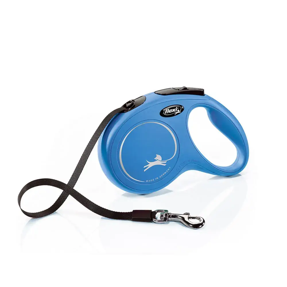 Guia Flexi New Classic Fita M 5m Azul