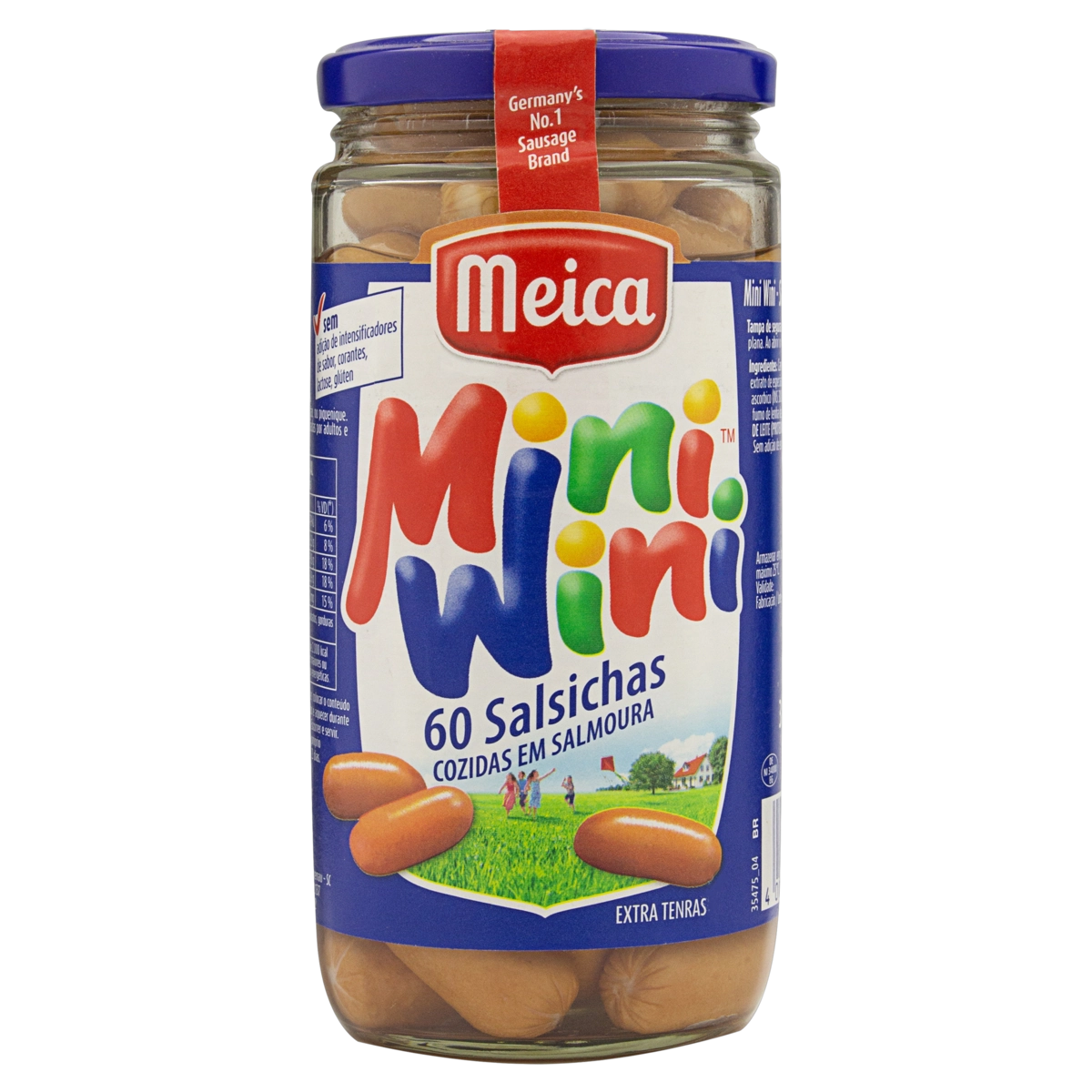 Salsicha Em Salmoura Cozida Meica Mini Wini Vidro 260g
