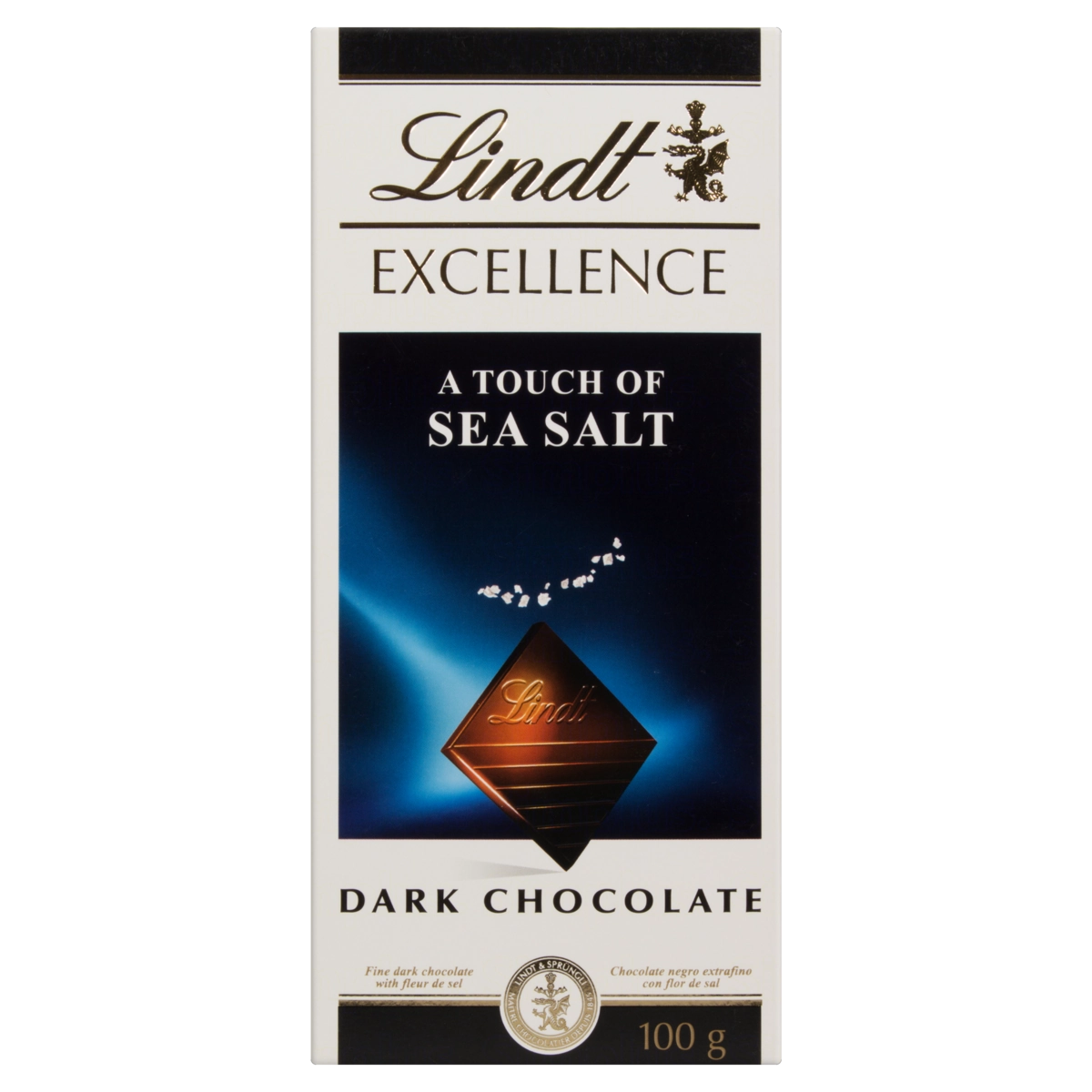 Chocolate Alemão Amargo Com Flor De Sal Lindt Excellence Caixa 100g