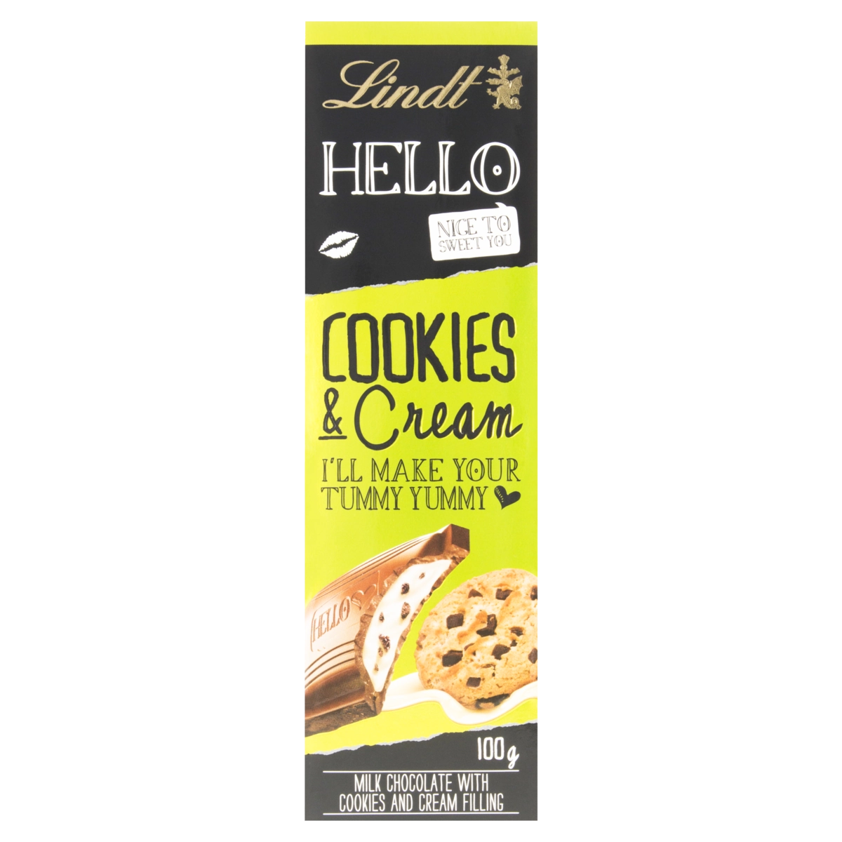 Chocolate Ao Leite Com Pedaço De Cookie E Recheio Cremoso Lindt Caixa 100g
