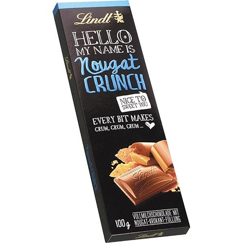 Barra De Chocolate Hello Crunchy Nougat Lindt