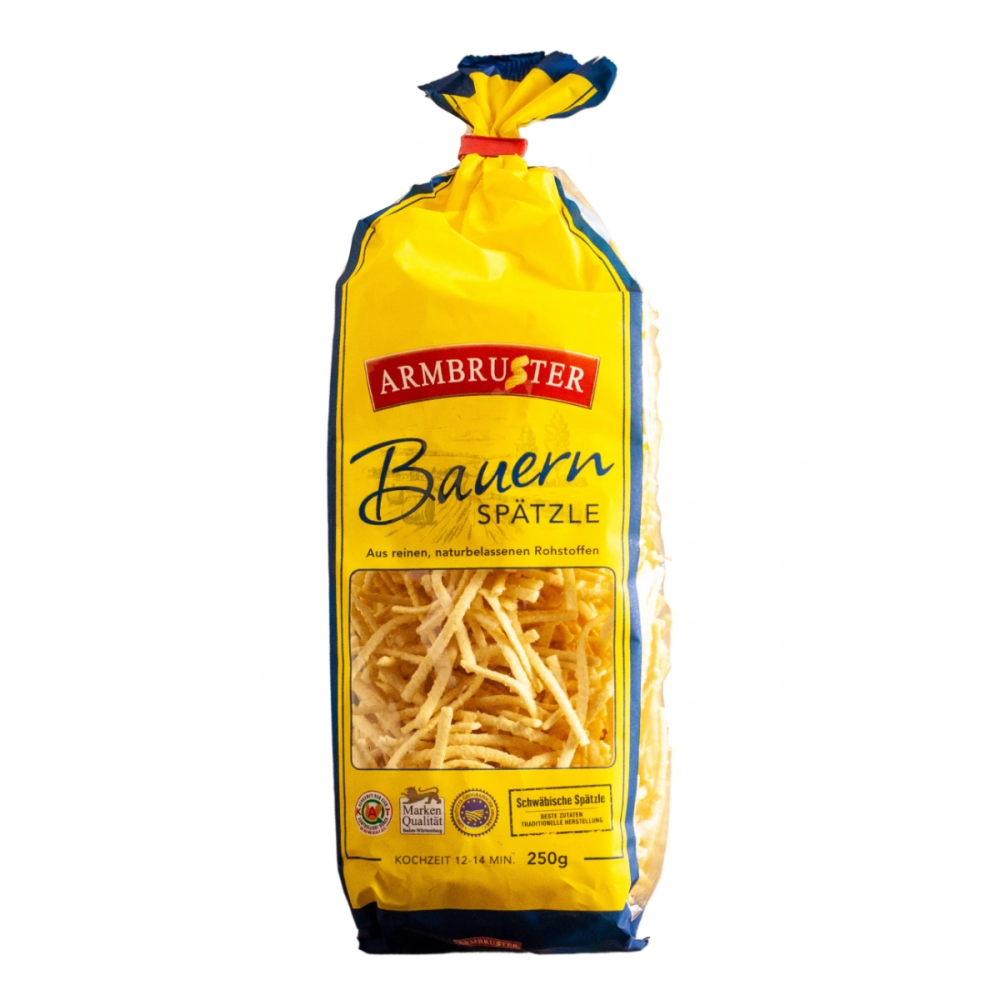 Macarrão De Sêmola Com Ovos Grano Duro Spätzle Armbruster Pacote 250g
