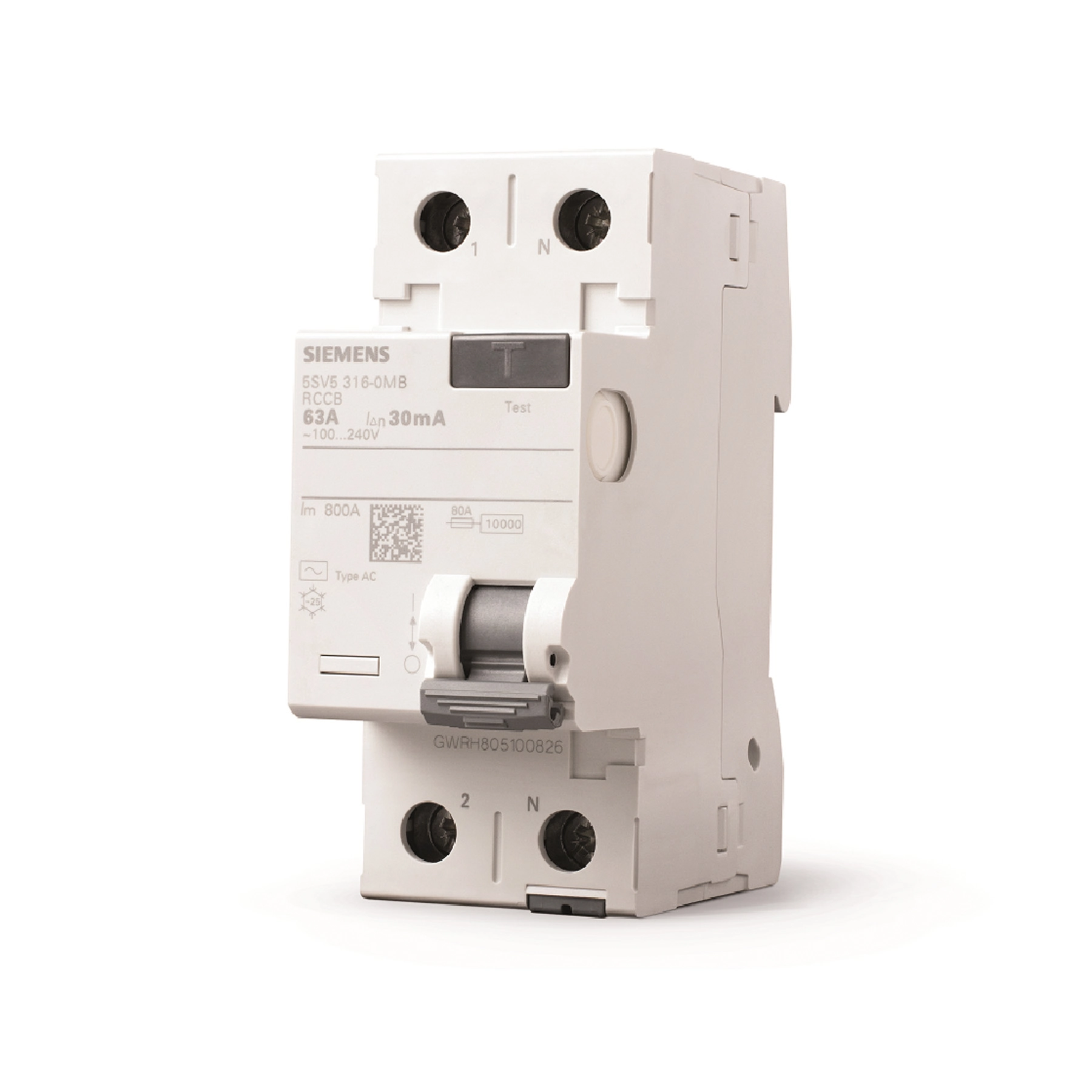 Disjuntor DR Bipolar 127/220V 1P+N 40A/30mA Tipo AC Siemens