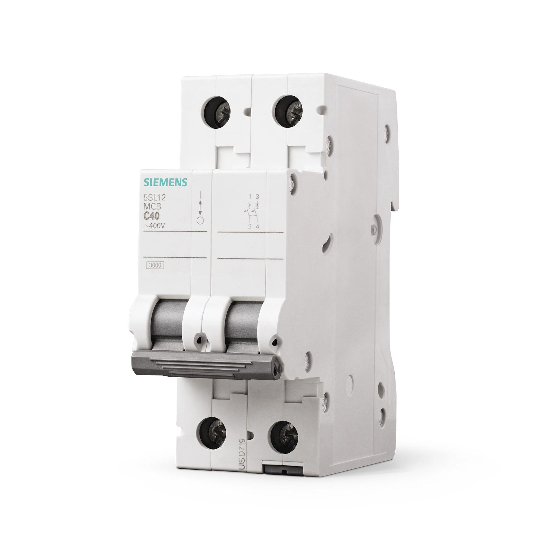 Disjuntor Din Bipolar Curva C 220V (440V) 50A Siemens
