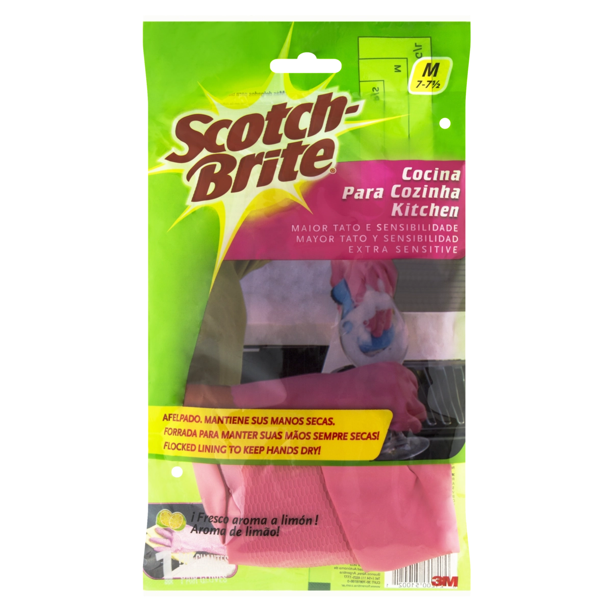 Luva Para Cozinha Limão Rosa Scotch Brite M