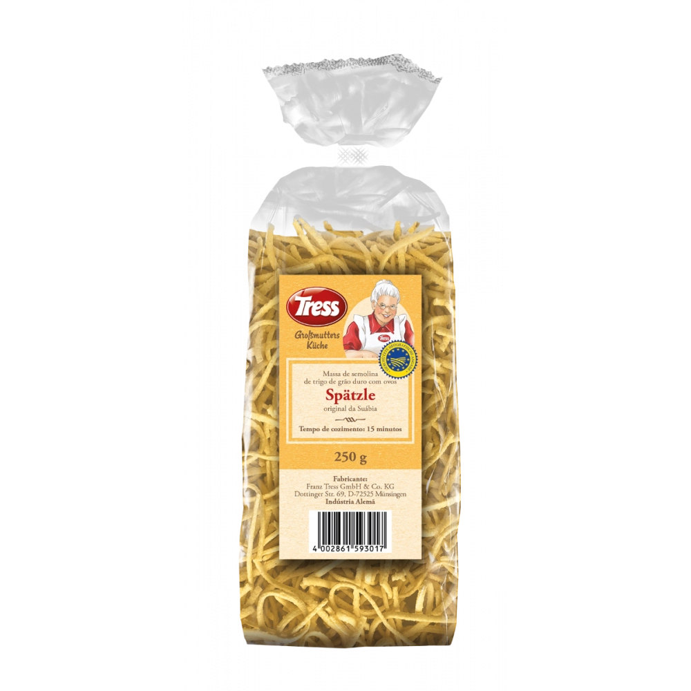 Spätzle 250g Tress Massa Tradicional Alemã Com 20 Ovos