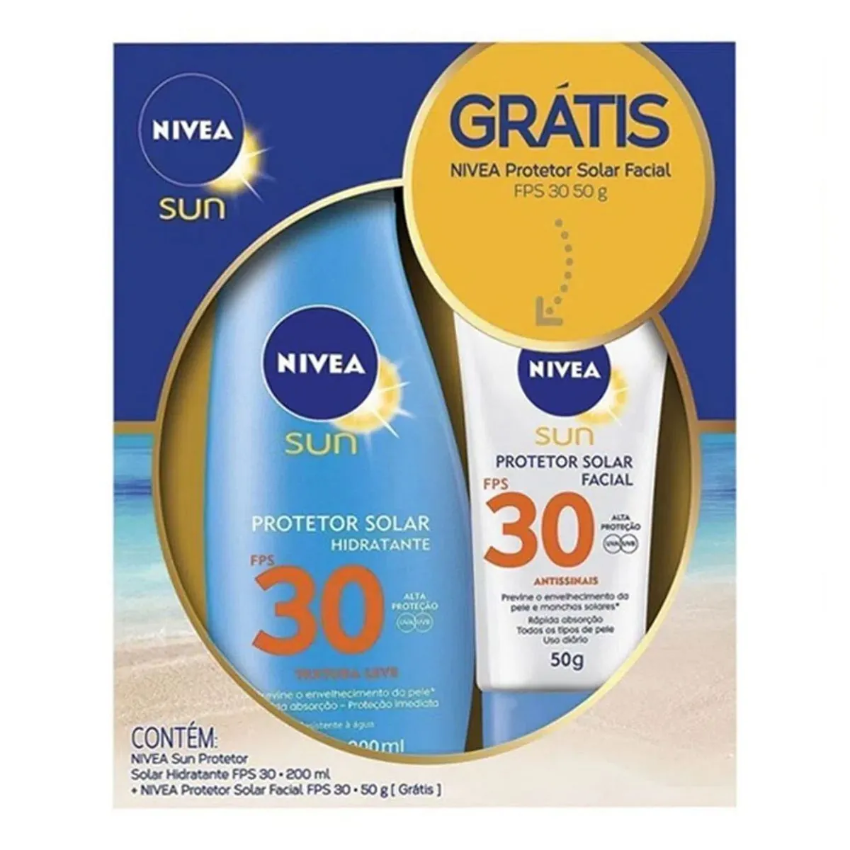 Kit Prot Solar Nivea Sun Gts Prot Facial