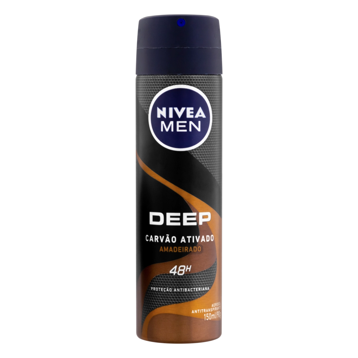 Antitranspirante Aerossol Carvão Ativado Amadeirado Nivea Men Deep 150ml Spray