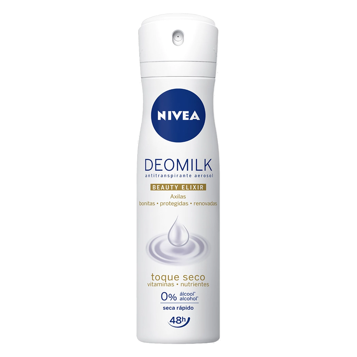 Antitranspirante Aerossol Toque Seco Nivea Deomilk Beauty Elixir 150ml Spray