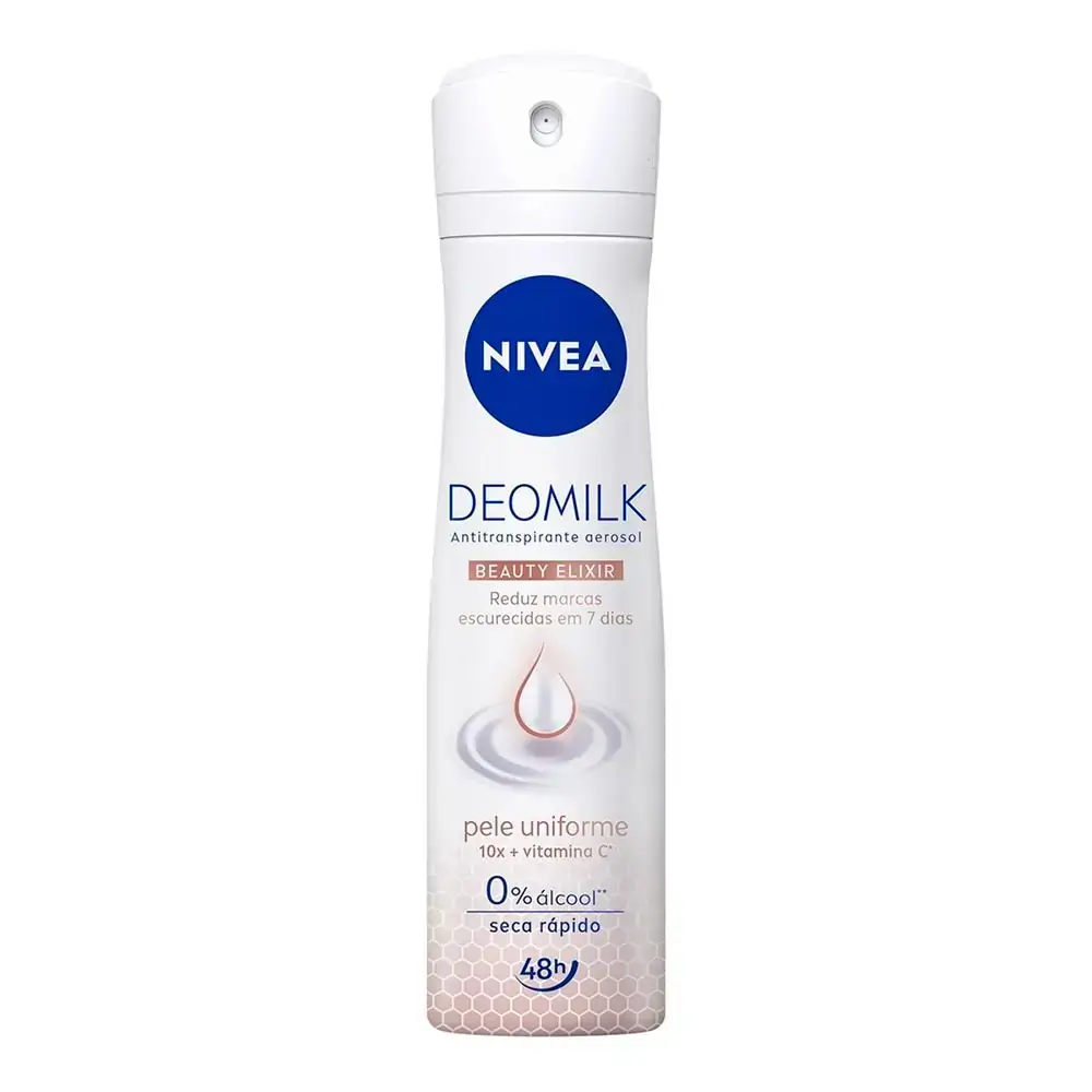 Desodorante Aerossol Nivea Deomilk Beauty Elixir Pele Uniforme 150ml