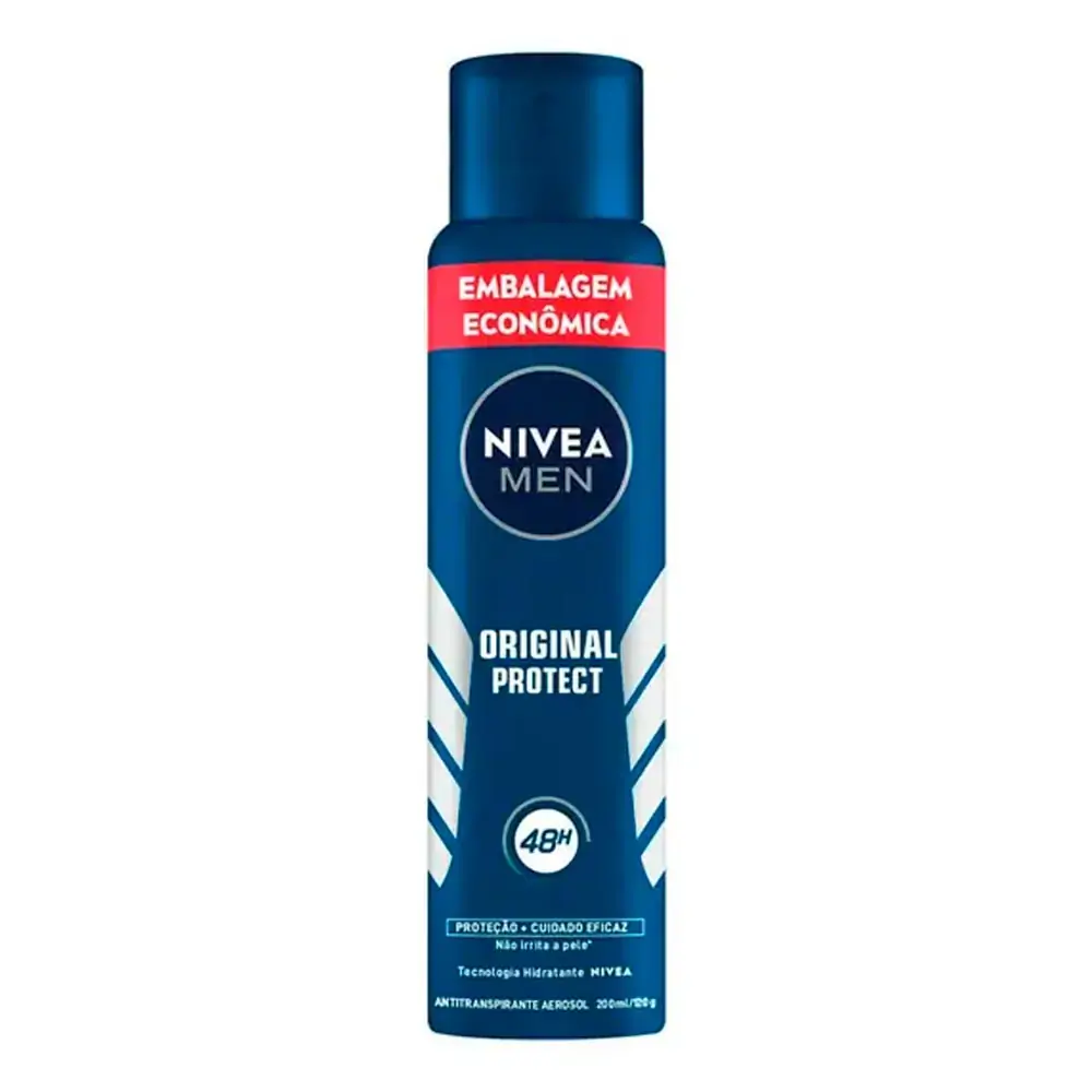 Antitranspirante Aerossol Original Protect Nivea Men 200ml Spray Embalagem Econômica
