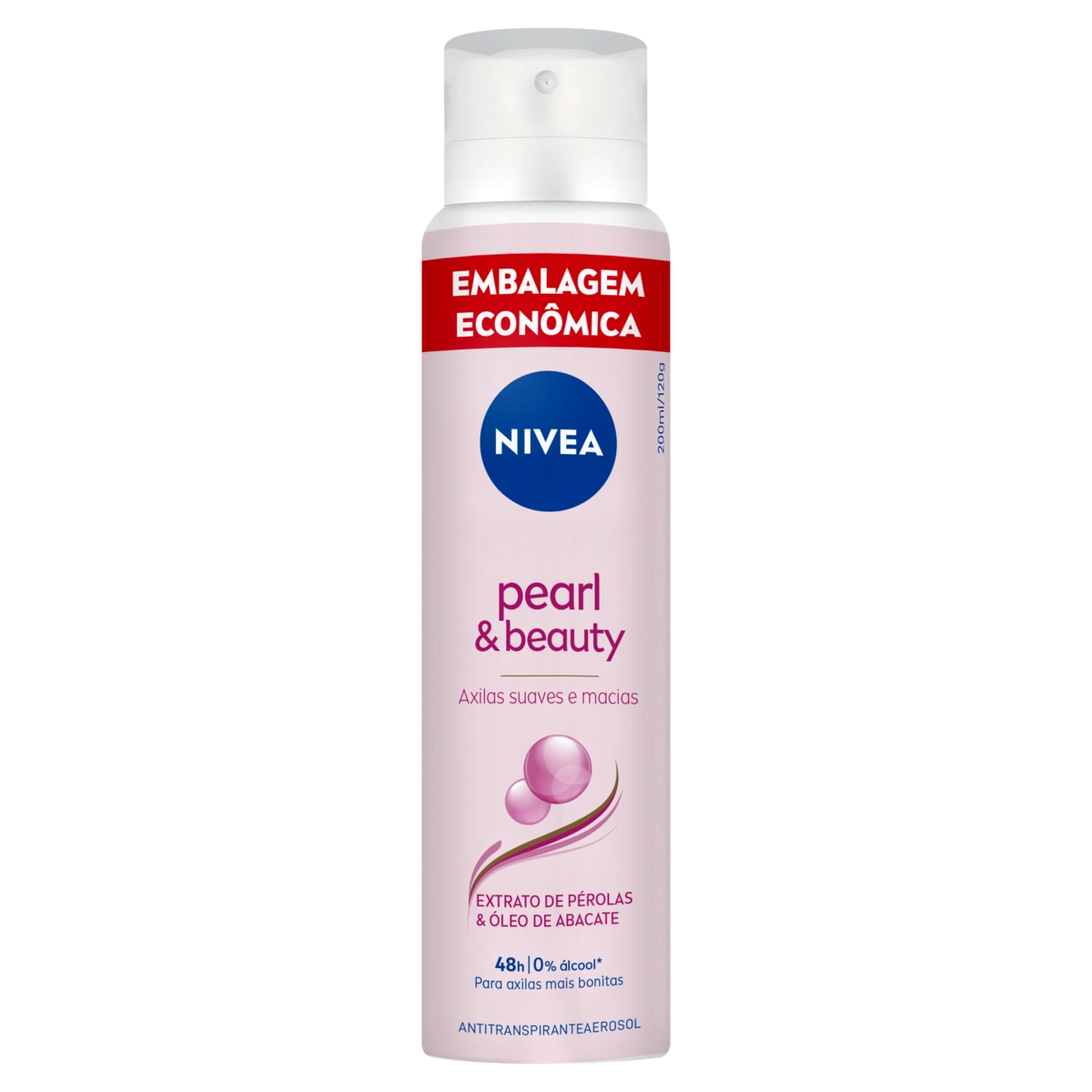 Antitranspirante Aerossol Extrato De Pérolas óleo De Abacate Nivea Pearl Beauty 200ml Spray Embalage
