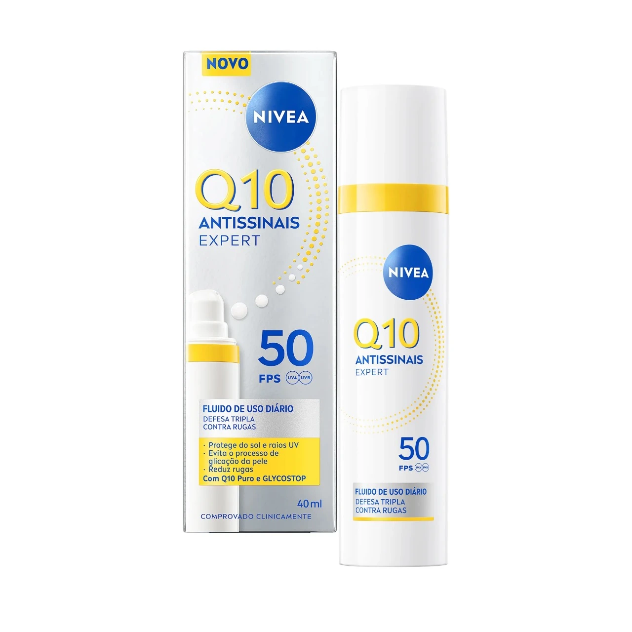 Fluido Diário Antissinais Nivea Q10 Expert Fps 50 40ml