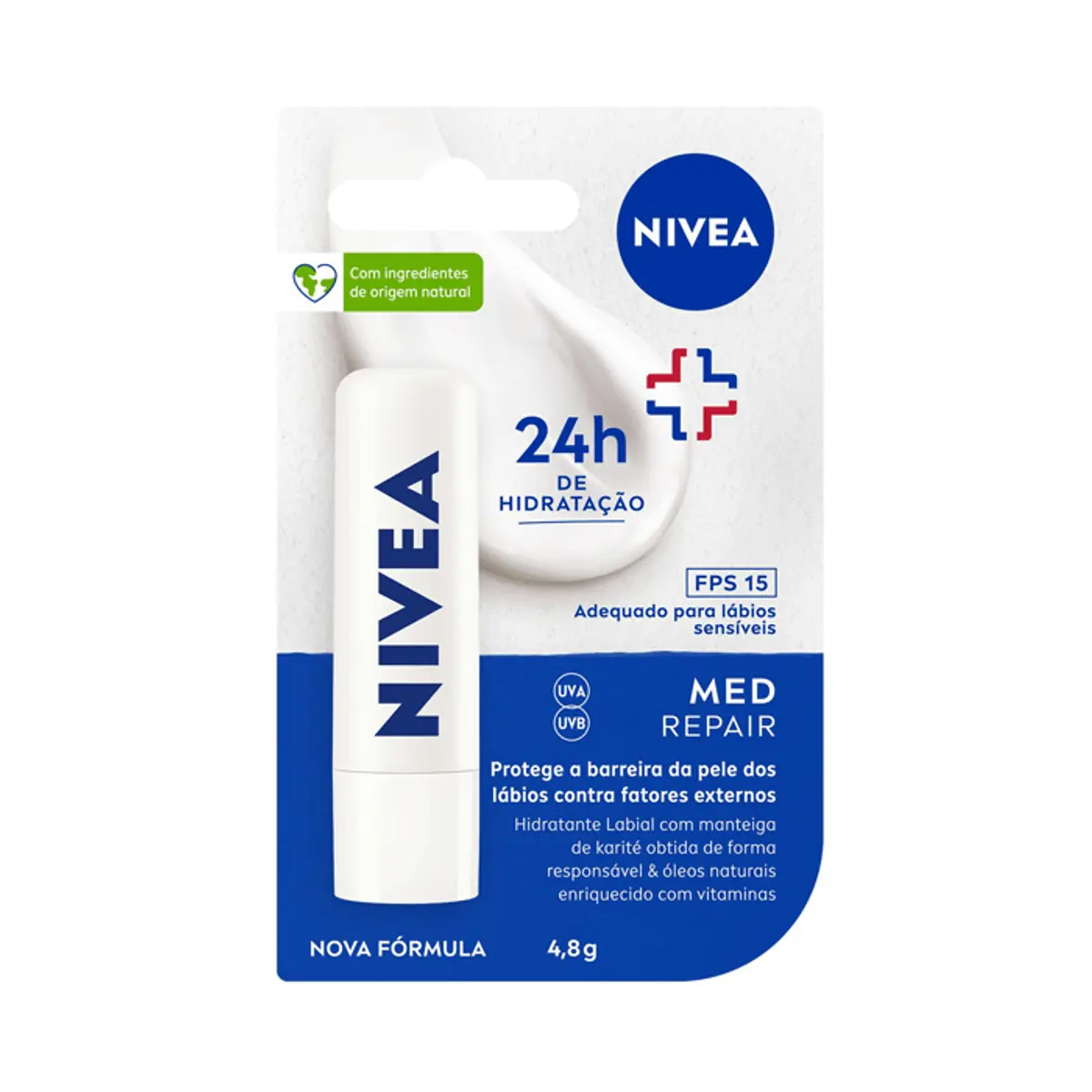 Protetor Labial Med Repair FPS15 NIVEA 4,8g