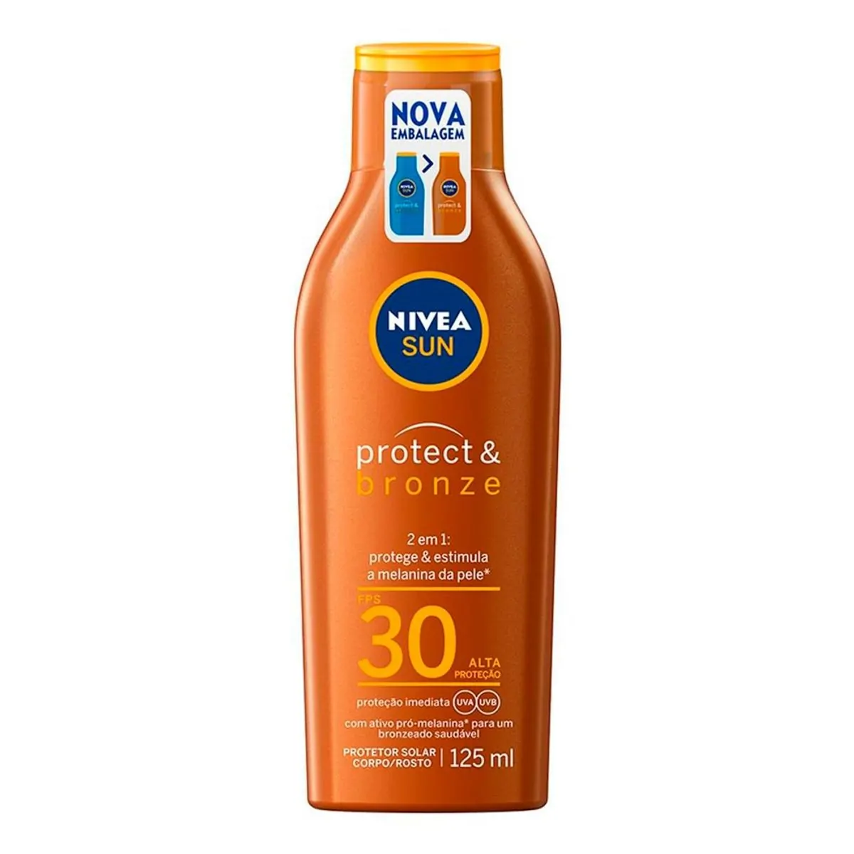 Protetor Solar Fps 30 Nivea Sun Protect Bronze Frasco 125ml
