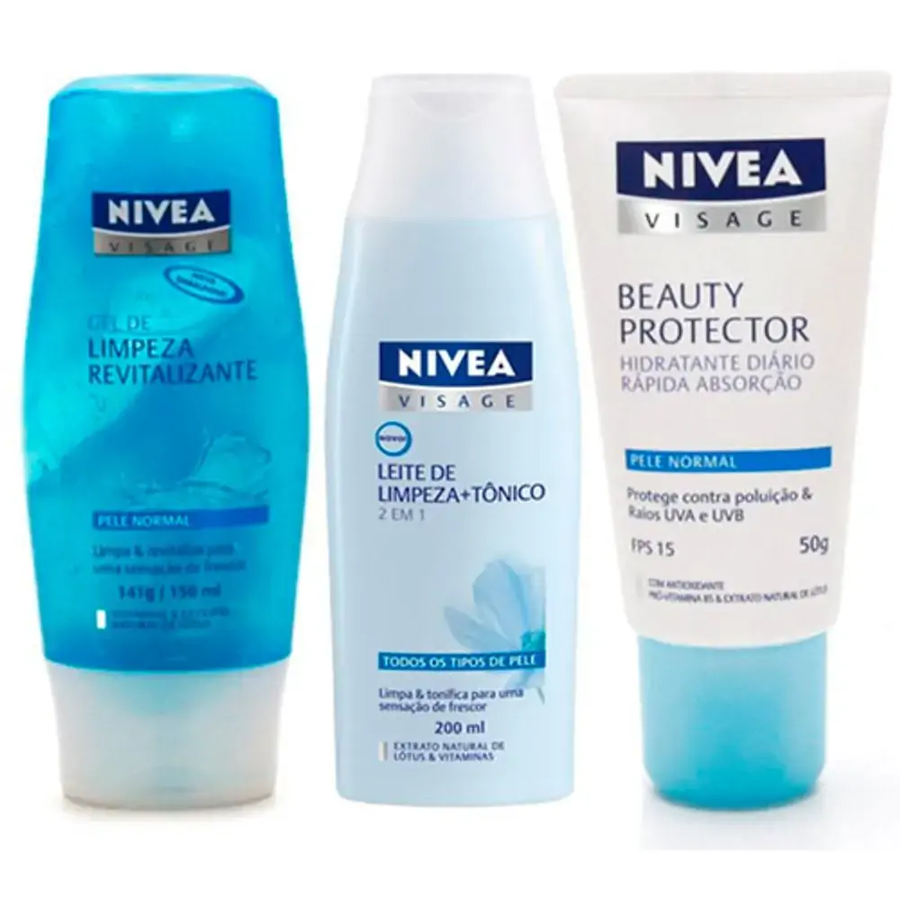 Nivea Visage Kit 3 Passos Normal Grt Hidr Nec