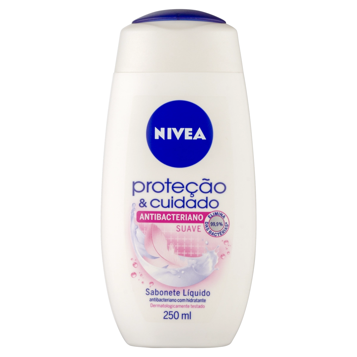 Sabonete Líquido Antibacteriano Suave Nivea Proteção Cuidado Frasco 250ml
