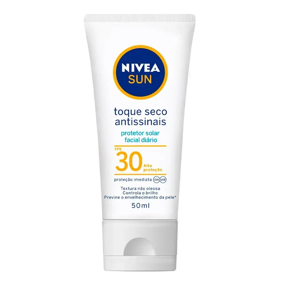 Protetor Solar Facial Toque Seco Antissinais FPS 30 NIVEA SUN 50ml