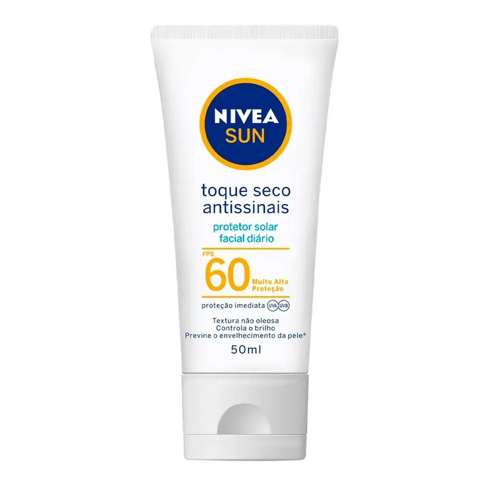 NIVEA SUN Protetor Solar Facial Toque Seco Antissinais FPS60 50ml