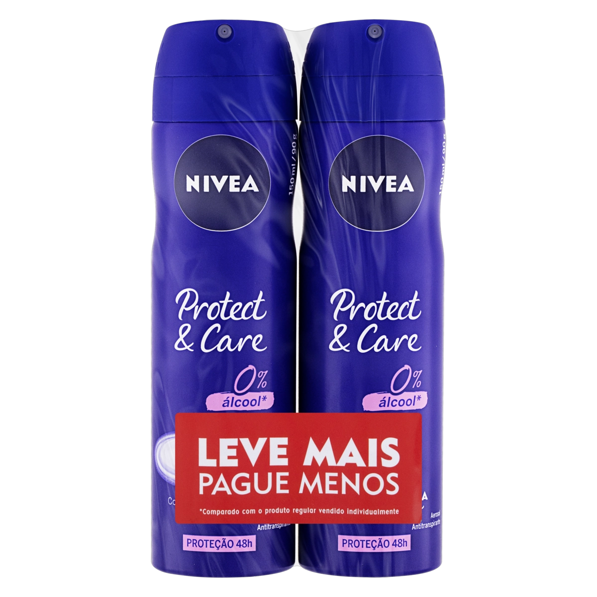 Pack Antitranspirante Aerossol Protect Care Nivea 2 Unidades 150ml Cada Leve Mais Pague Menos