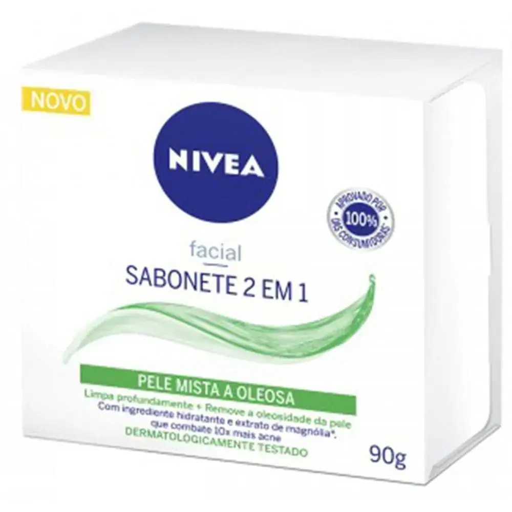 Sabonete Barra 2 Em 1 Facial Nivea Caixa 90g