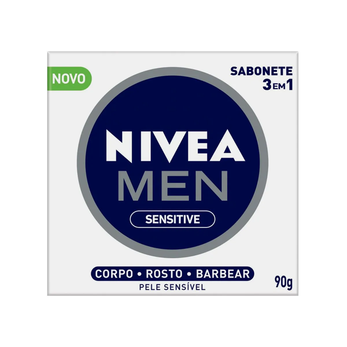 Sabonete em Barra Sensitive 3 em 1 NIVEA MEN 90g