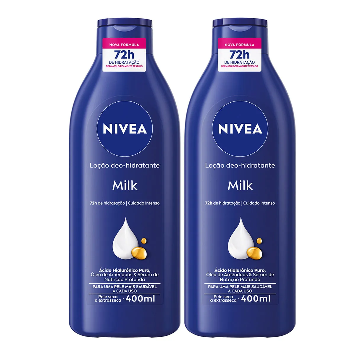 Kit Hidratante Corporal Nivea Milk 400ml com 40% de Desconto na 2ªunidade