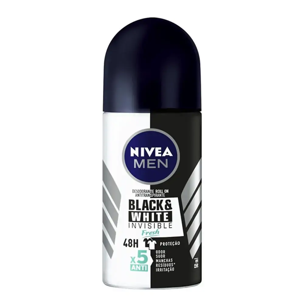 Antitranspirante Roll-On Nivea Men Invisible for Black &amp; White Fresh 50ml