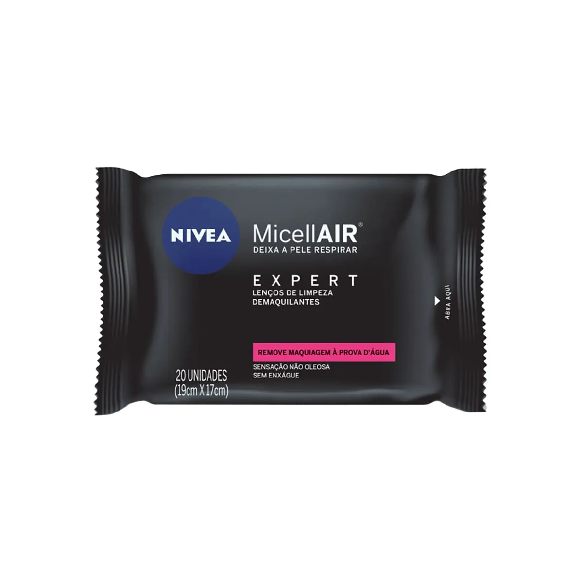 Lenços de Limpeza Nivea Demaquilantes Expert MicellAir 20 un.